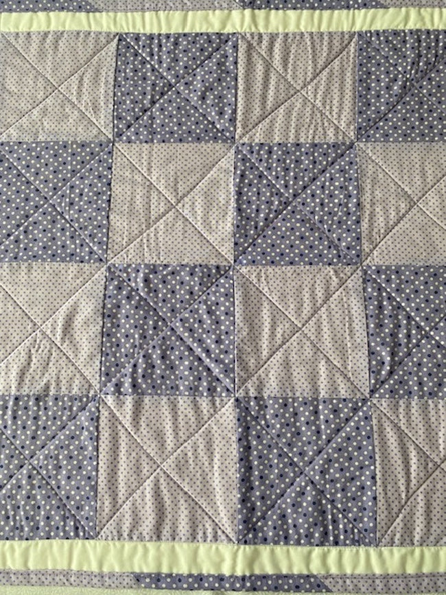 Handmade Baby Butterfly and Polka Dots Quilt