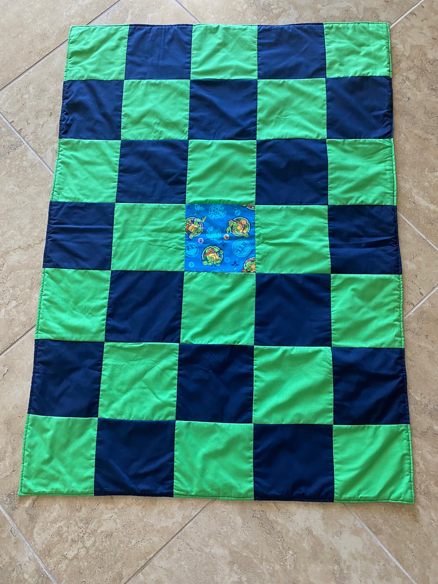 Handmade Toddler Ninja Turtles Quilt