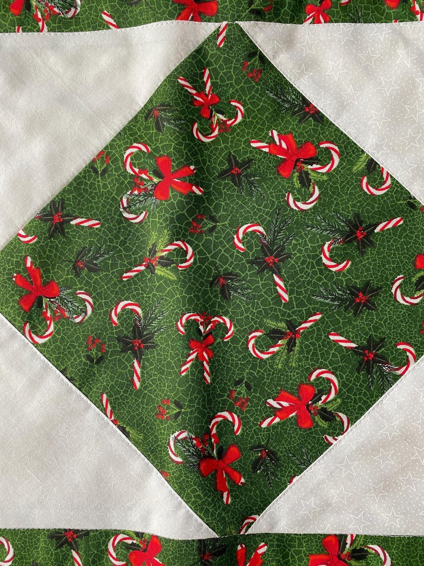 Handmade XMAS Holiday Table Runner Candy Canes and Bows
