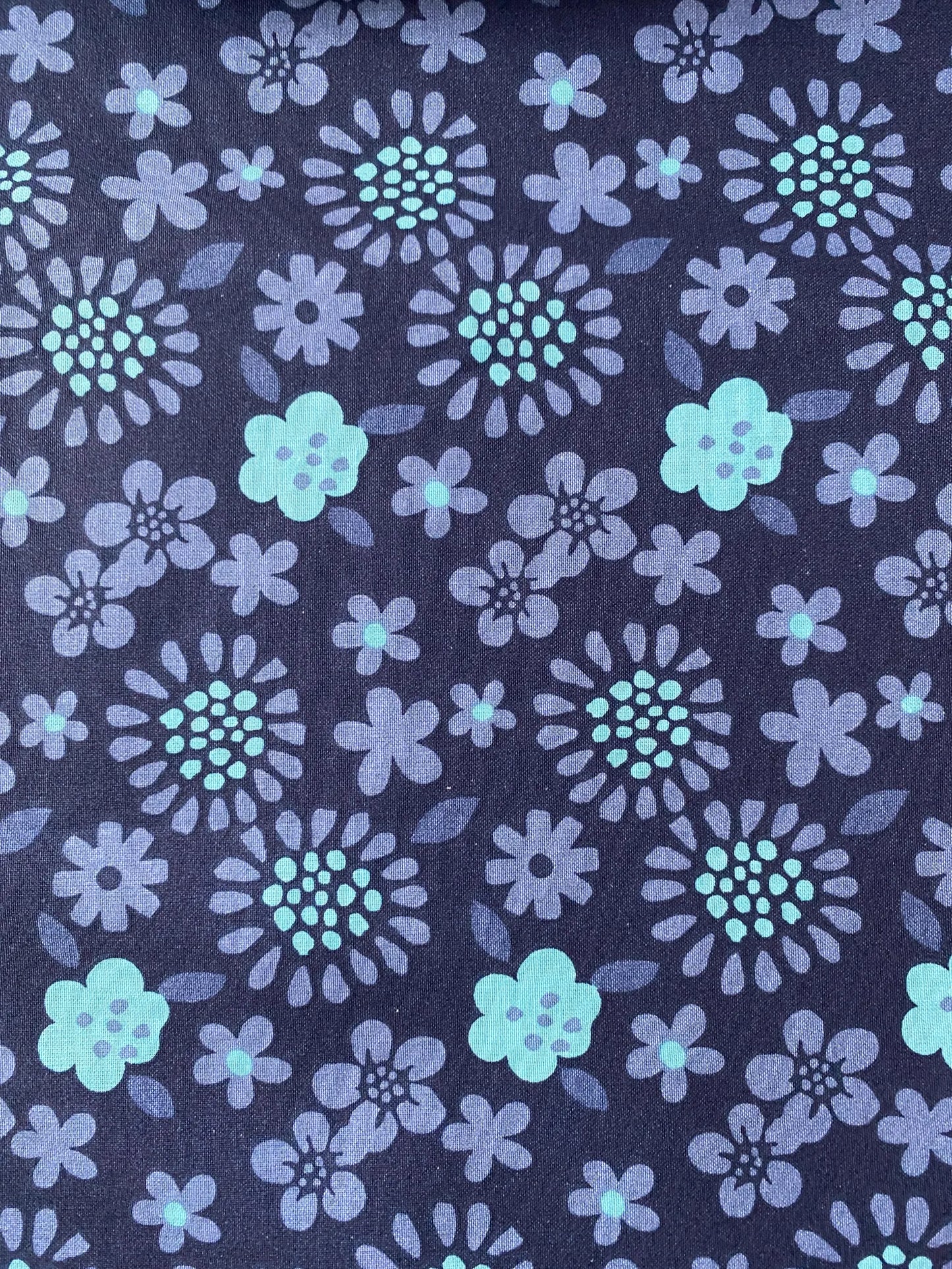Handmade Child Purple Flowers Backpack With Draw Straps