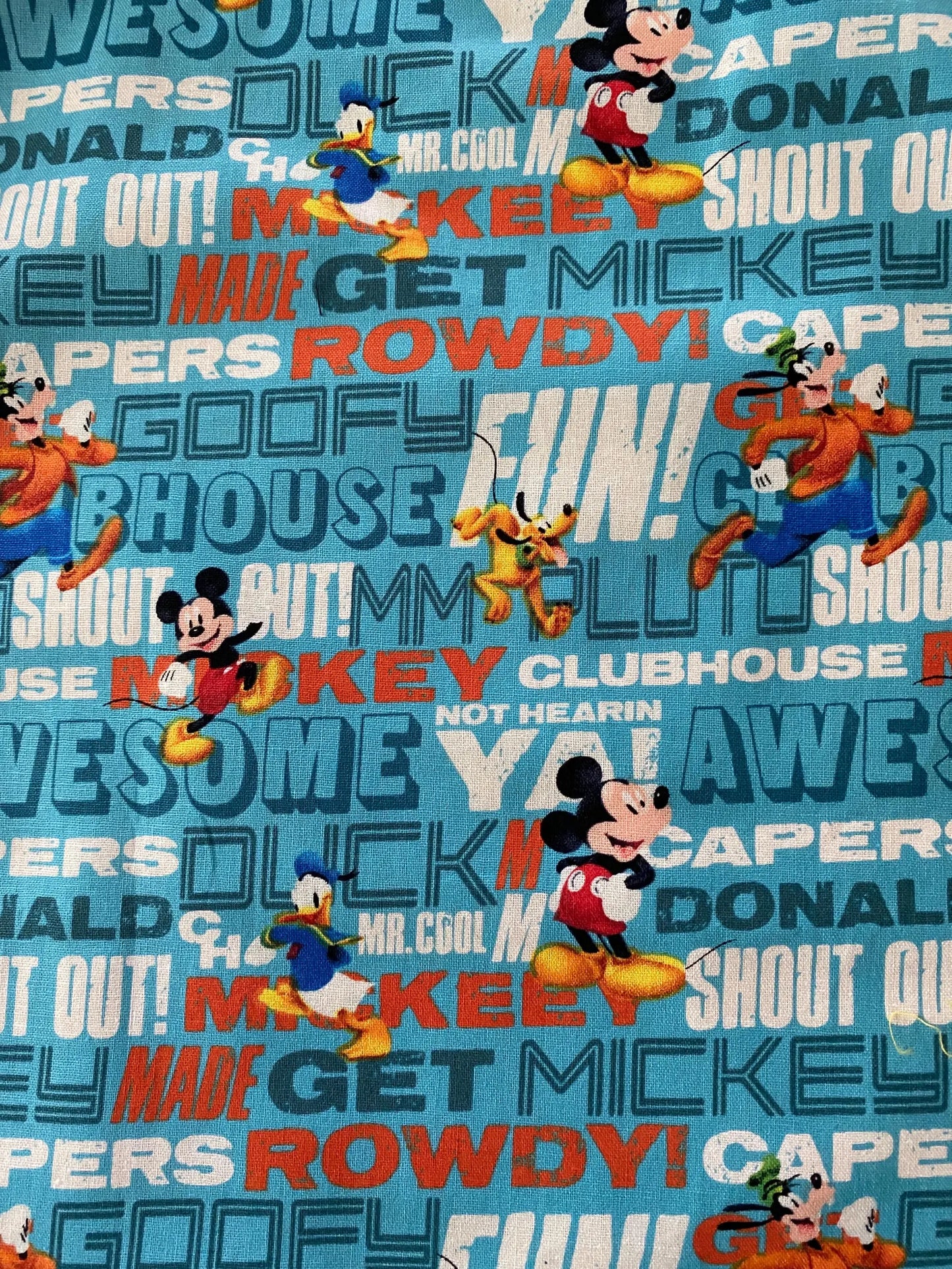 Handmade Child Mickey & Friends Backpack With Draw Straps