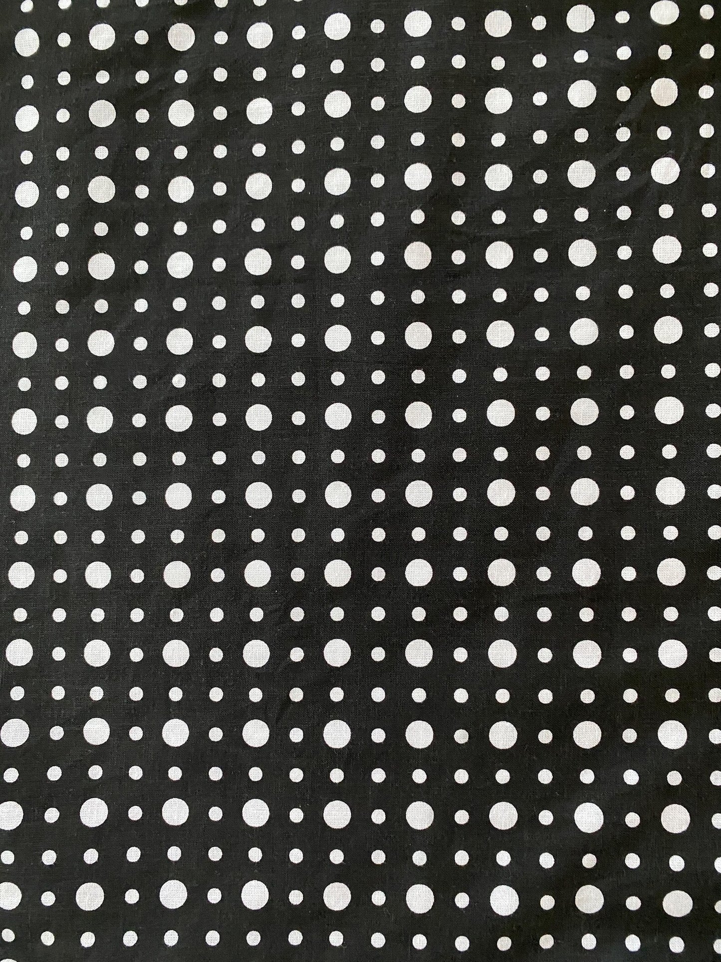 Handmade Child Black and White Dots Backpack With Draw Straps