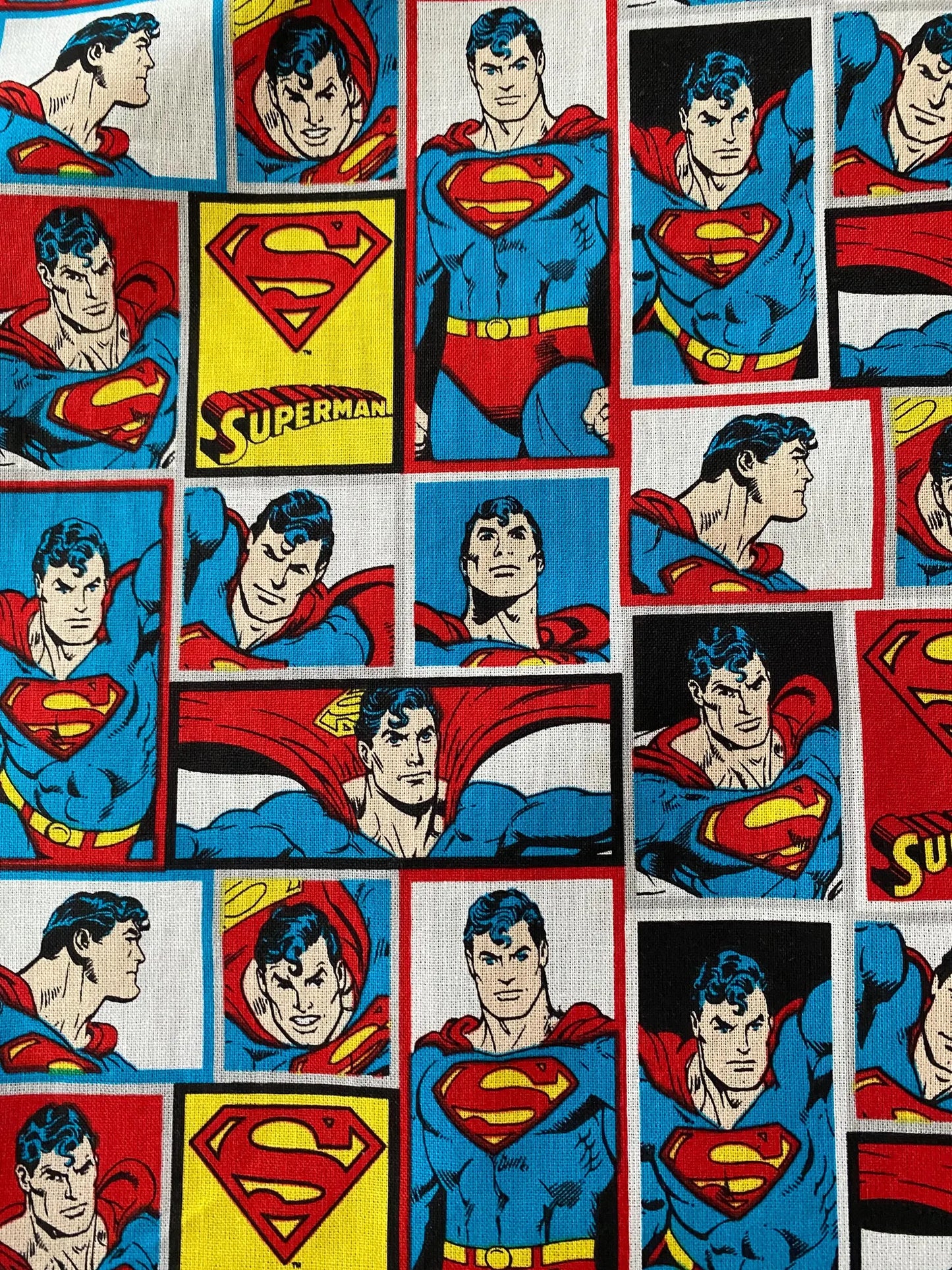 Handmade Child Superman Backpack With Draw Straps