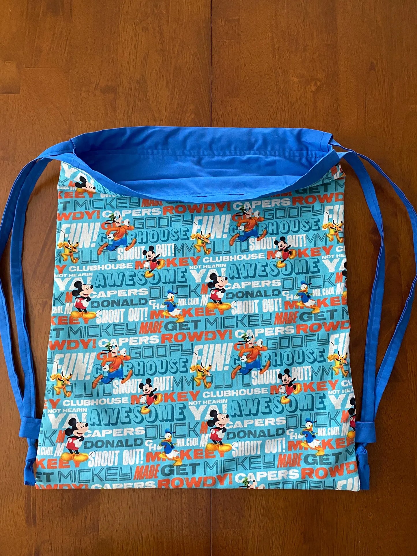 Handmade Child Mickey & Friends Backpack With Draw Straps