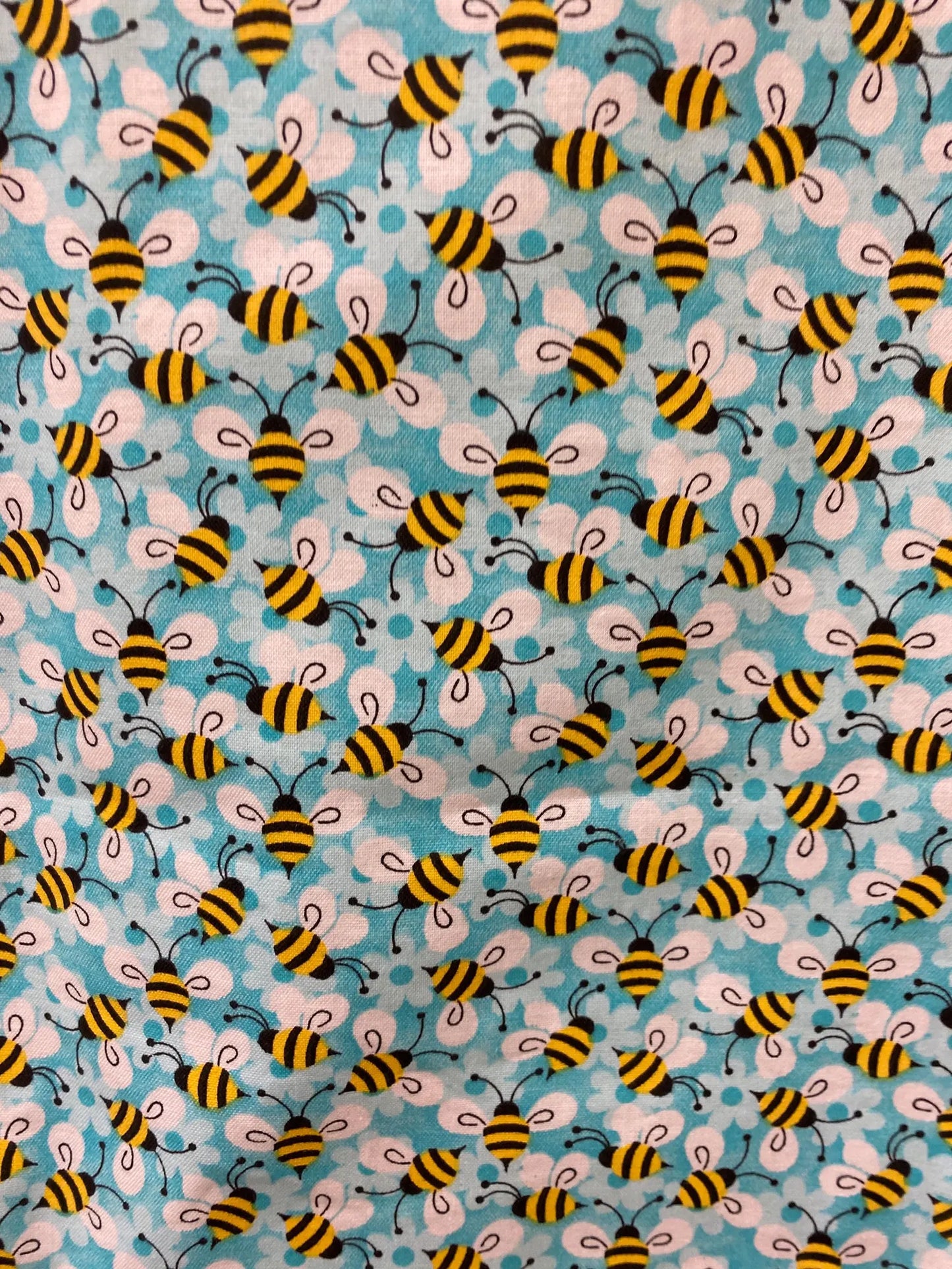Handmade Reversible Large Tote Bag with Bumble Bees