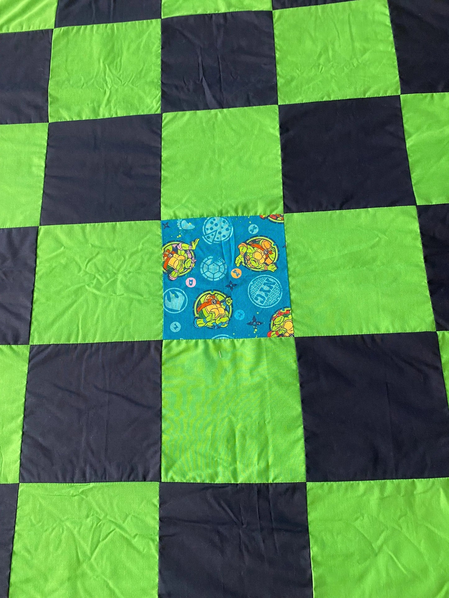 Handmade Toddler Ninja Turtles Quilt