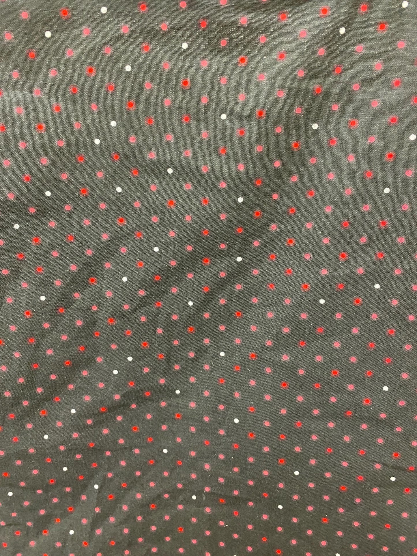 Handmade Lined Large Size Polka Dot on Black Reversible Tote Bag