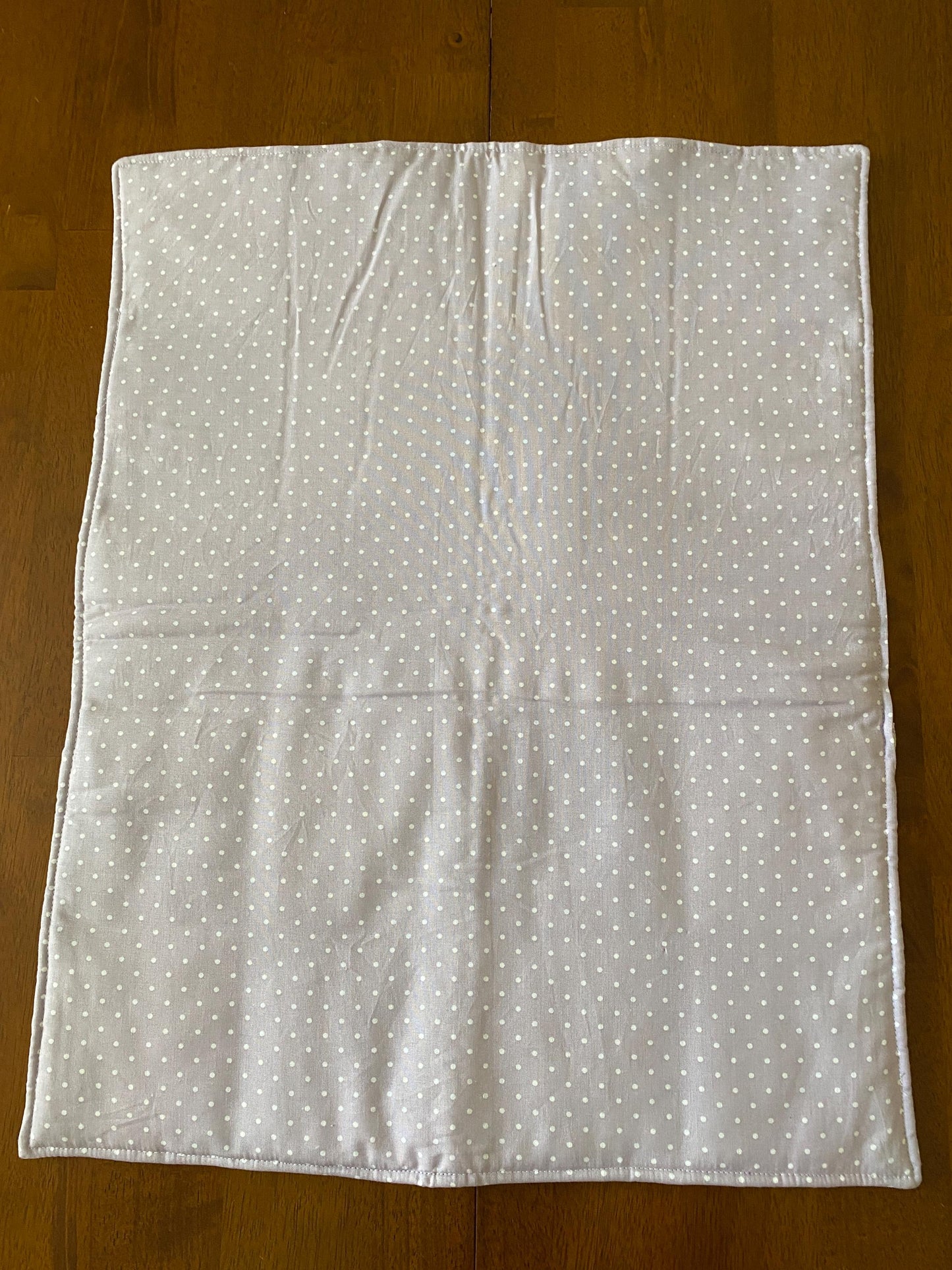 Handmade Baby Doll Quilted Blanket with Colorful Blocks and Flowers