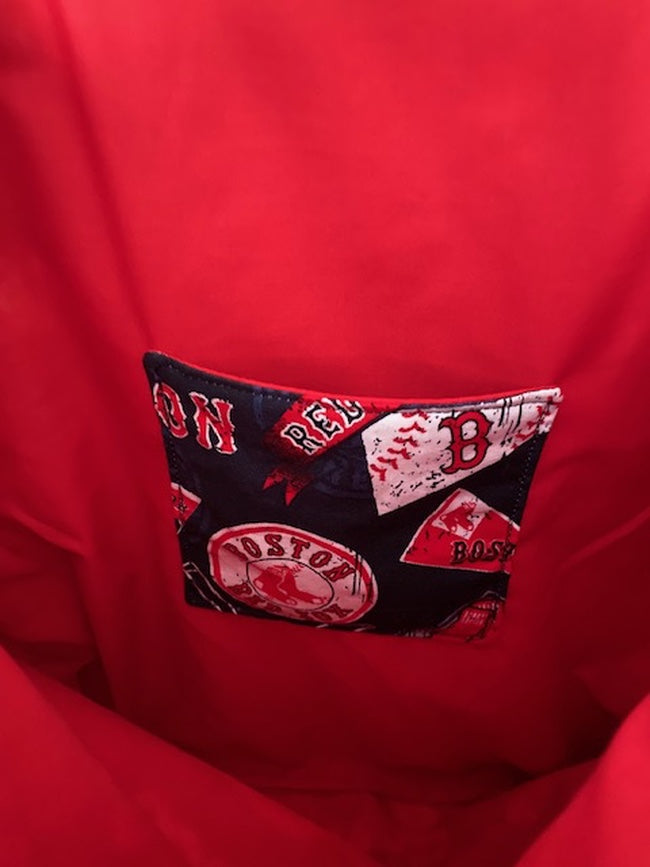 Handmade Lined Large Size Boston Red Sox Tote Bag