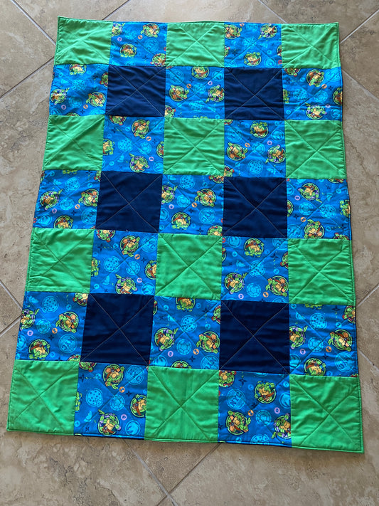 Handmade Toddler Ninja Turtles Quilt