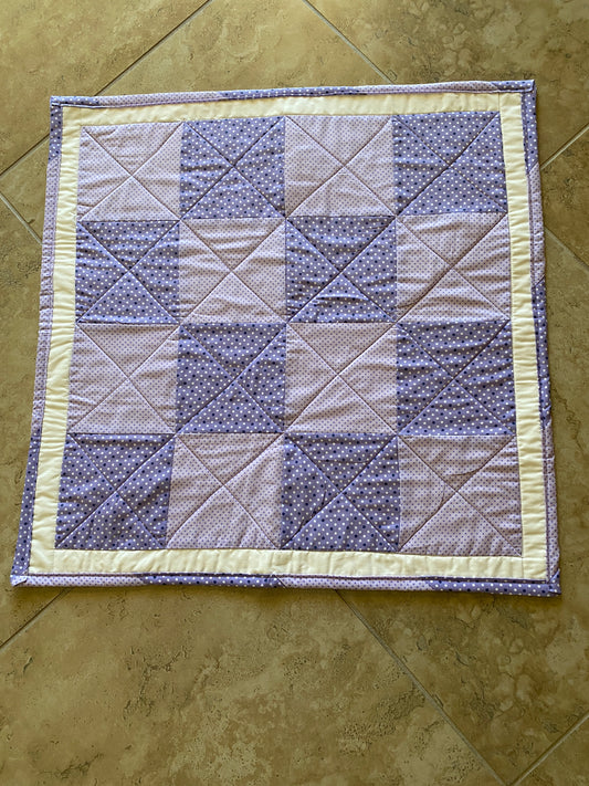 Handmade Baby Butterfly and Polka Dots Quilt
