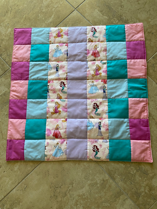 Handmade Toddler Girl Princess and Belle Quilt