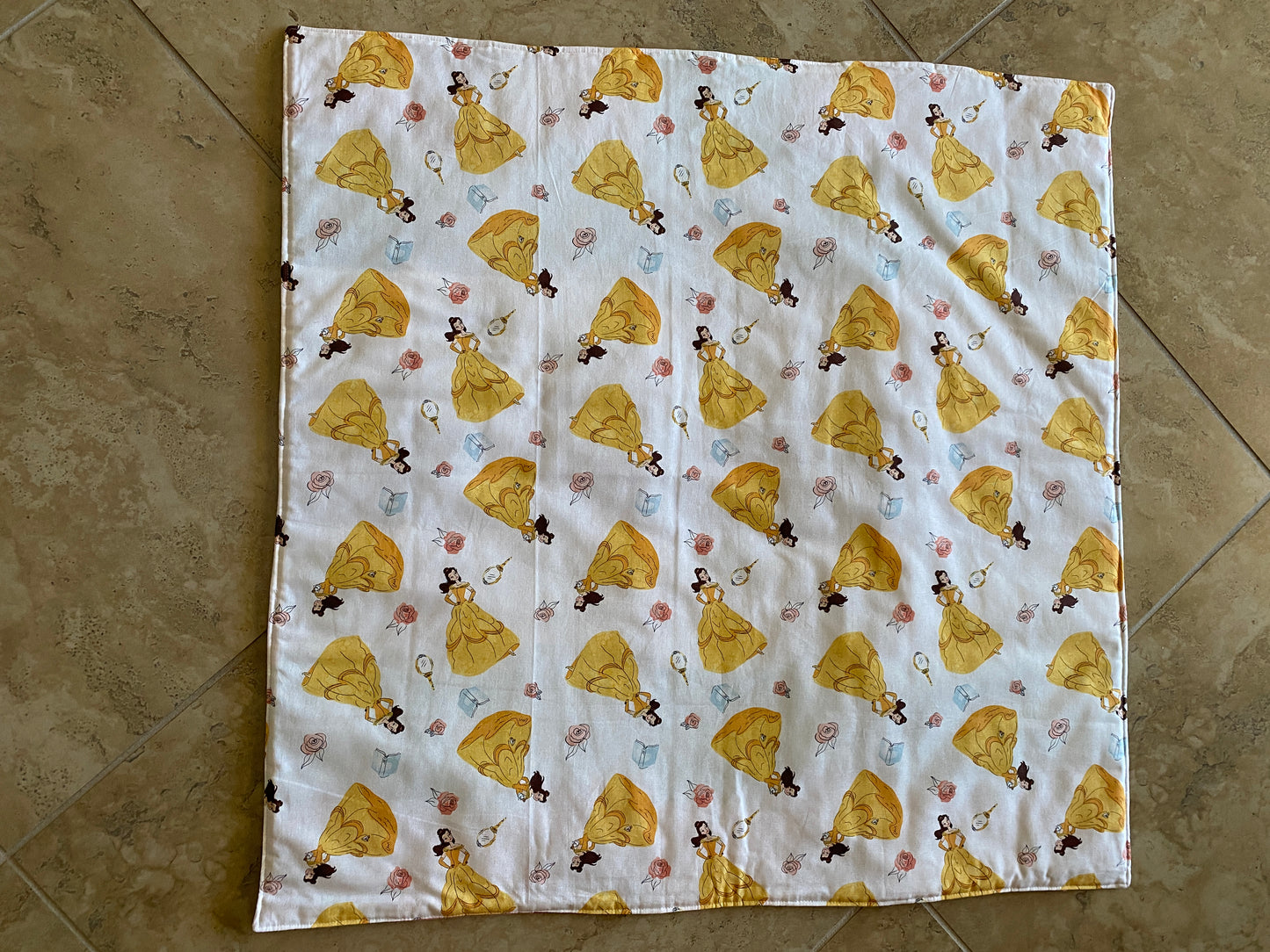Handmade Toddler Girl Princess and Belle Quilt