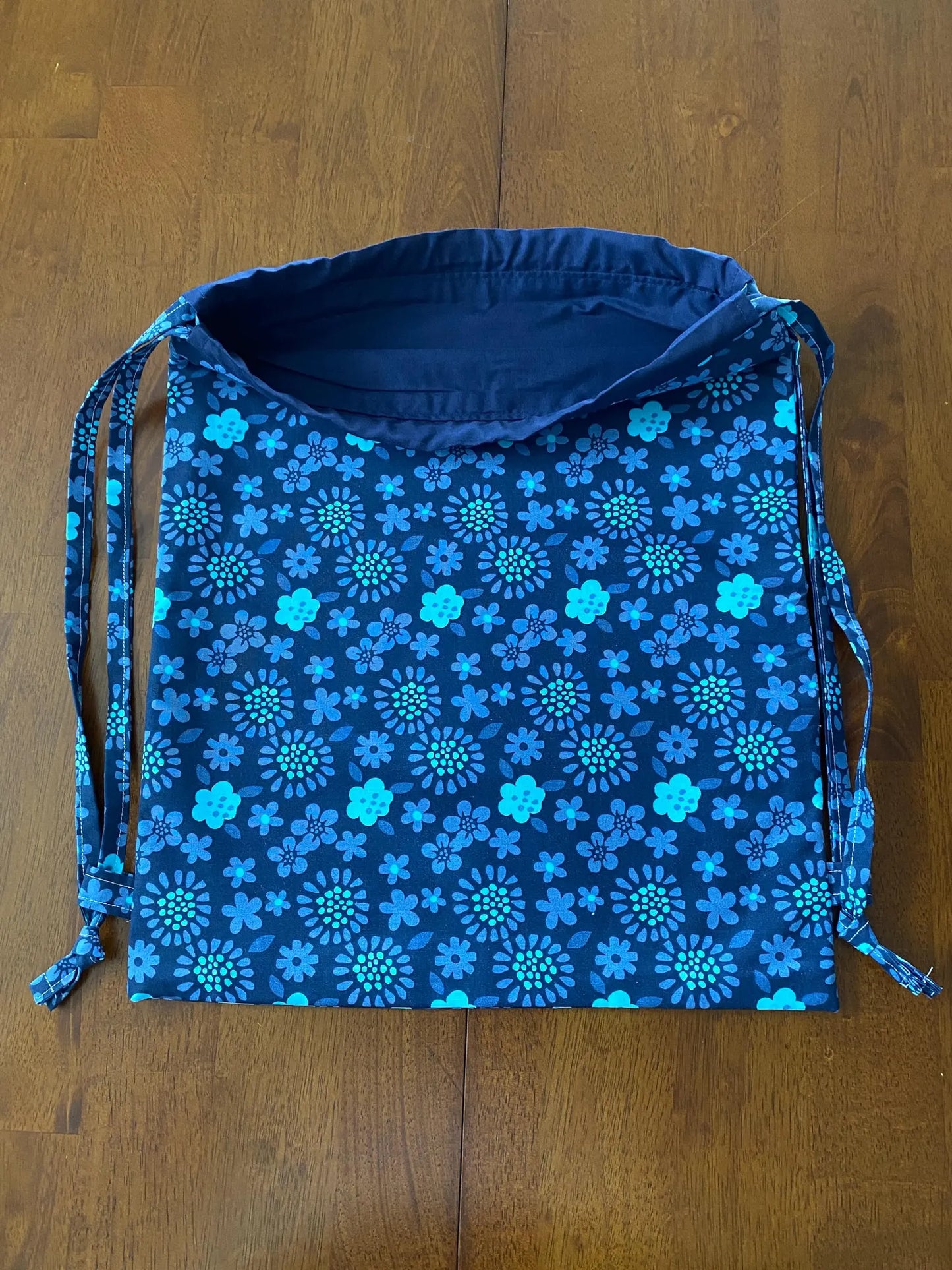 Handmade Child Flowers Backpack With Draw Straps