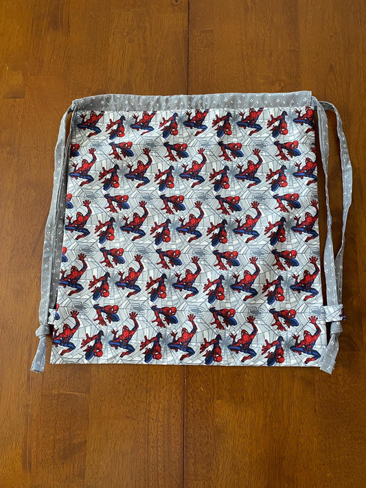 Handmade Child Spiderman Backpack With Draw Straps