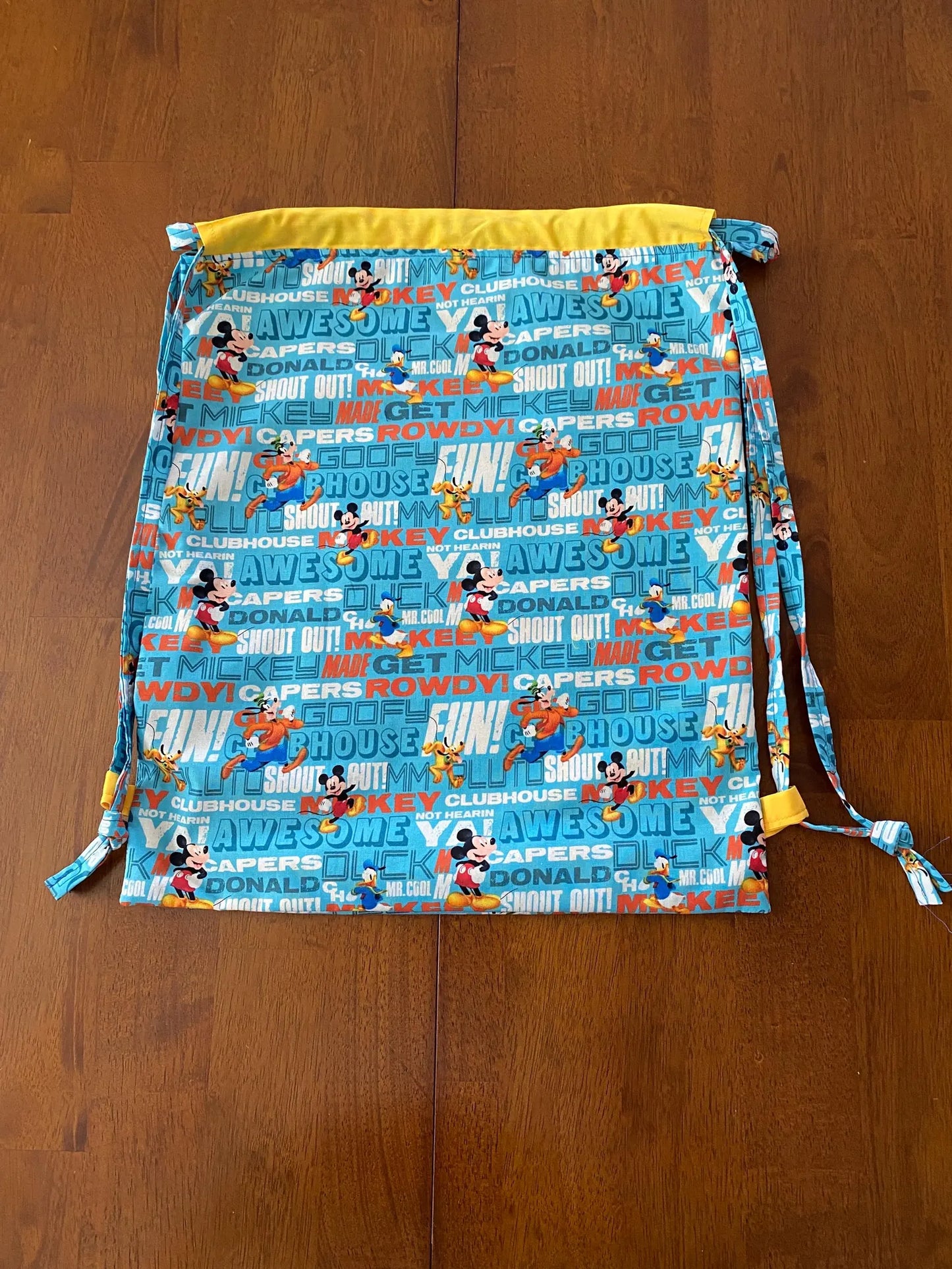Handmade Child Mickey & Friends Backpack With Draw Straps