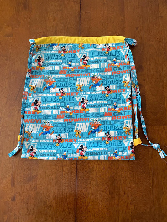 Handmade Child Mickey & Friends Backpack With Draw Straps