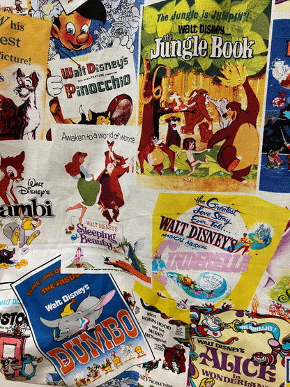 Handmade Reversible Large Tote Bag with Disney Movies