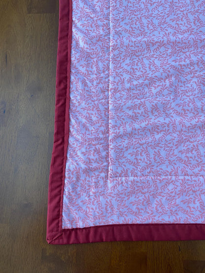 Pink Flowers and Butterfly's Lap Quilt