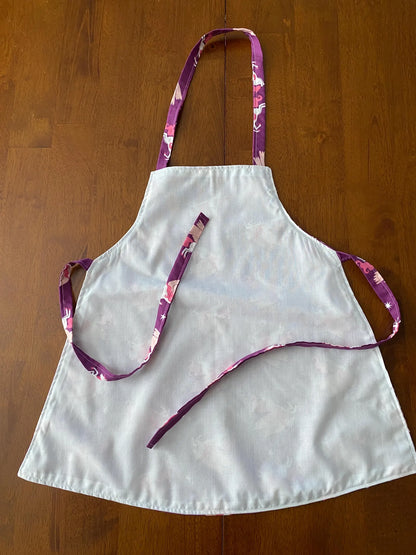 Reversible Child Apron with Pockets Featuring Pegasus