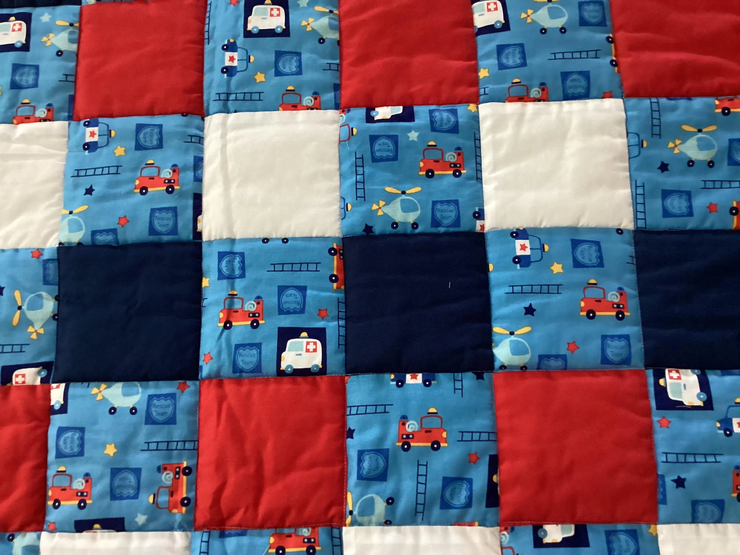 Handmade Toddler Boy Rescue Team Quilt