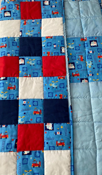 Handmade Toddler Boy Rescue Team Quilt
