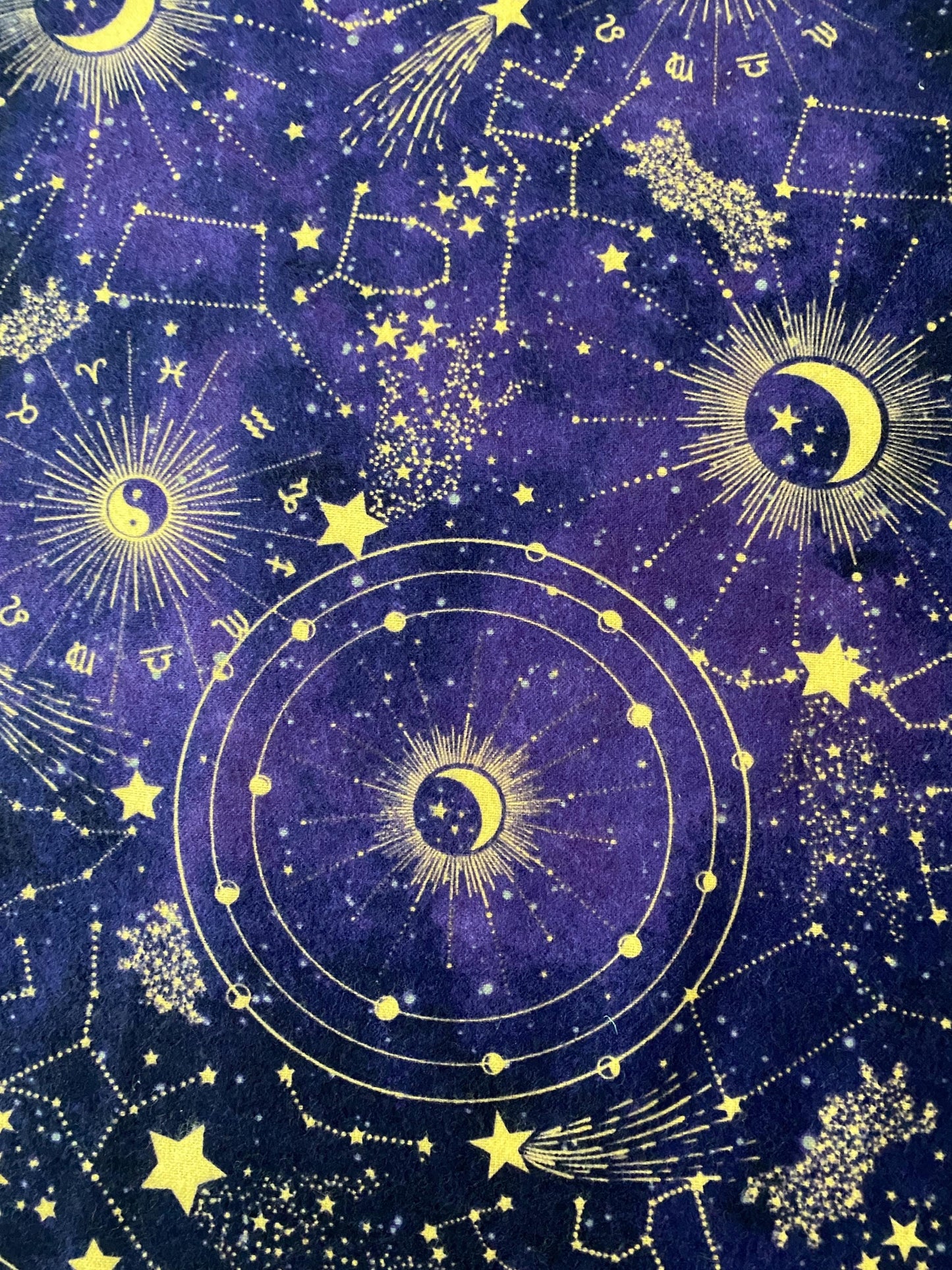 Handmade Standard/Queen Size Flannel Pillowcase Zodiac Constellations