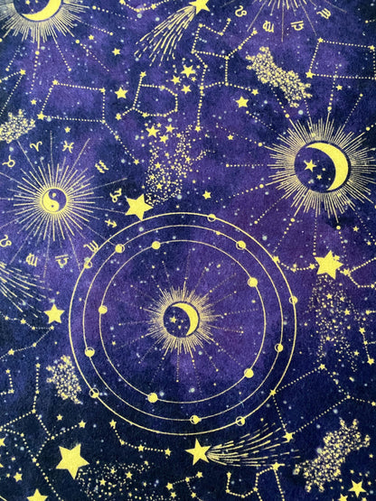 Handmade Standard/Queen Size Flannel Pillowcase Zodiac Constellations