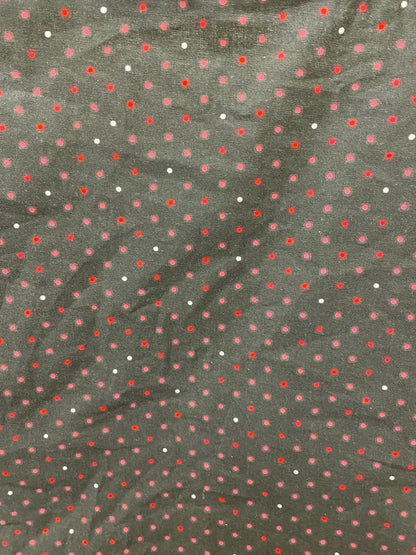 Handmade Lined Large Size Polka Dot on Black Reversible Tote Bag